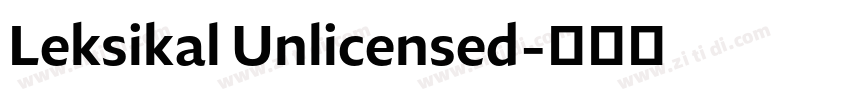 Leksikal Unlicensed字体转换